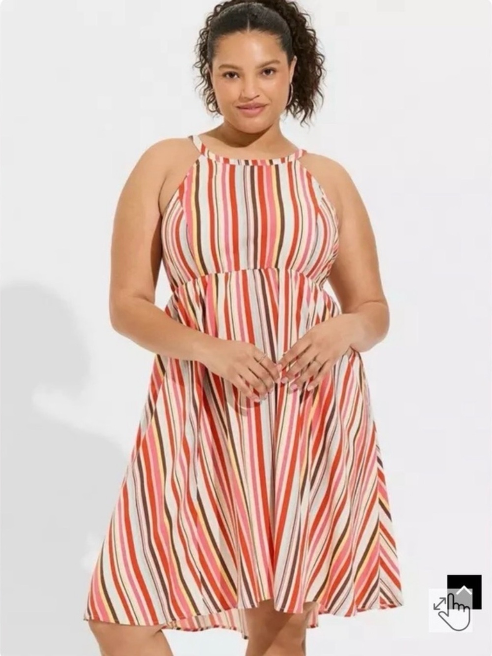 Torrid 0 Bold stripe sundress Fits 12 Large pockets Aline